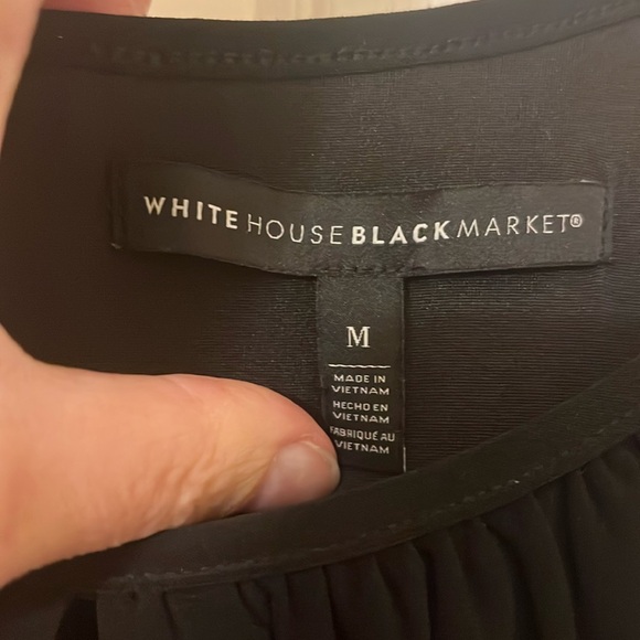 White House Black Market black jumpsuit with tie waist. Nearly new, worn twice. - Picture 3 of 4